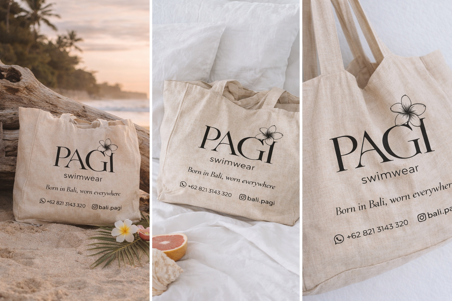 PAGI tote bag editorial detail